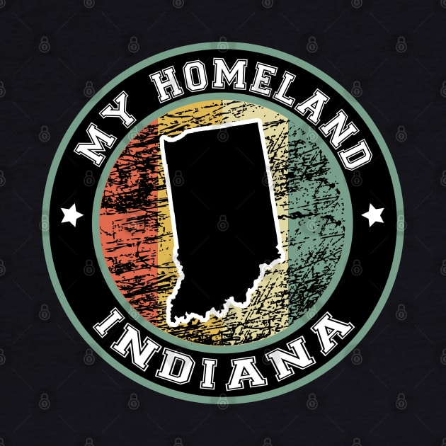 Homeland Indiana state USA vintage by LiquidLine